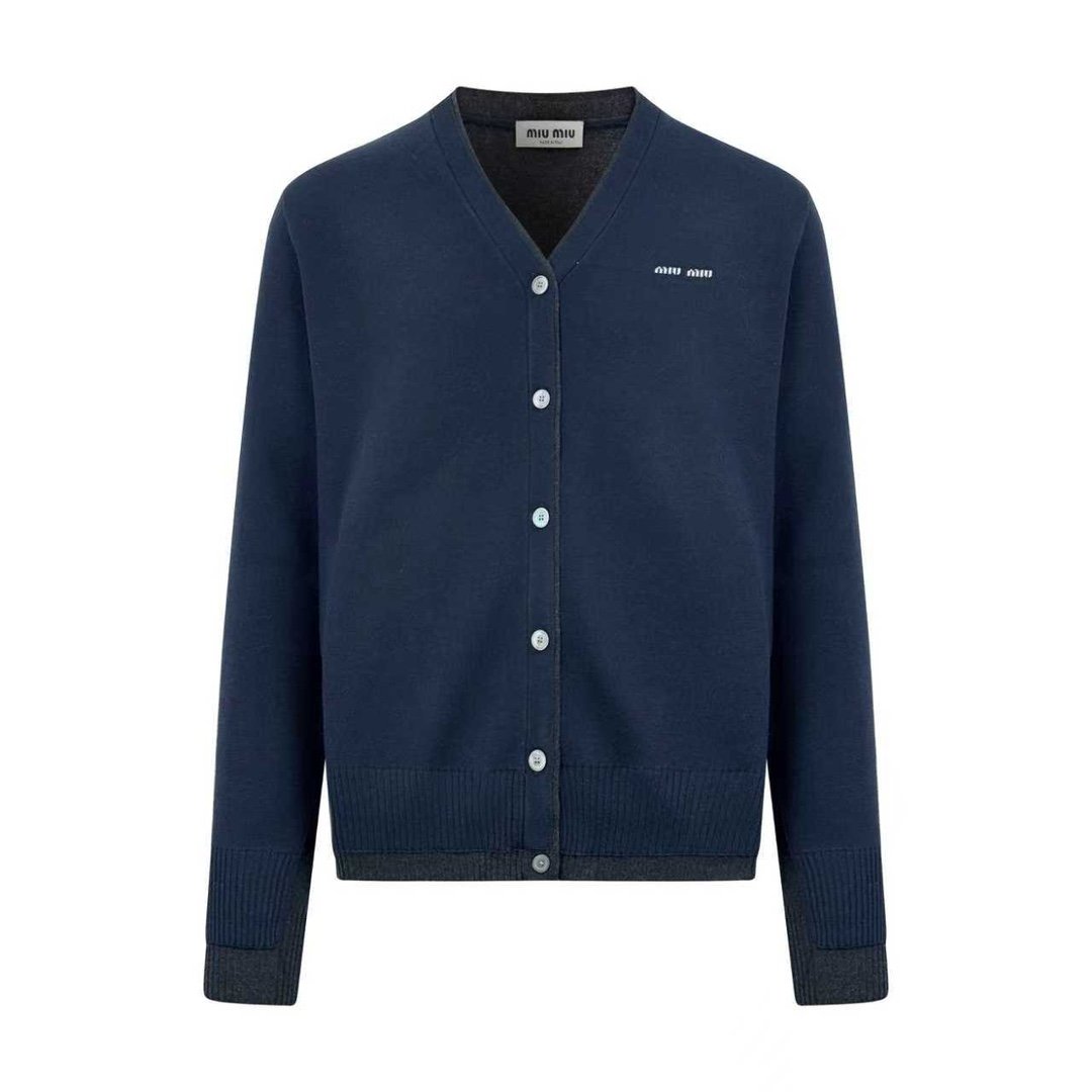 Miu Miu Embroidered Logo Sweater Blazer 92004 - Image 3