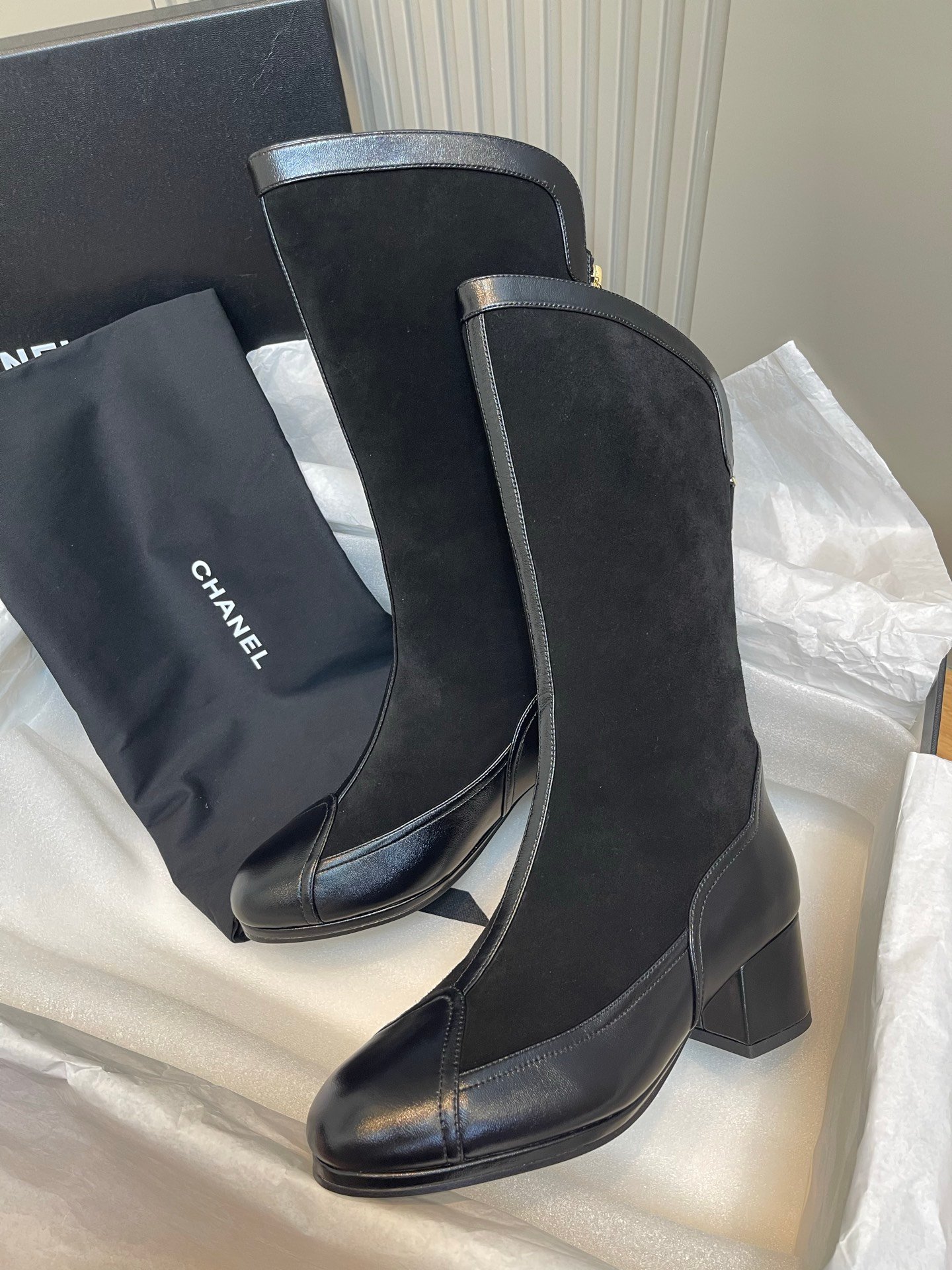 Chanel suede leather boots L92502 - Image 4