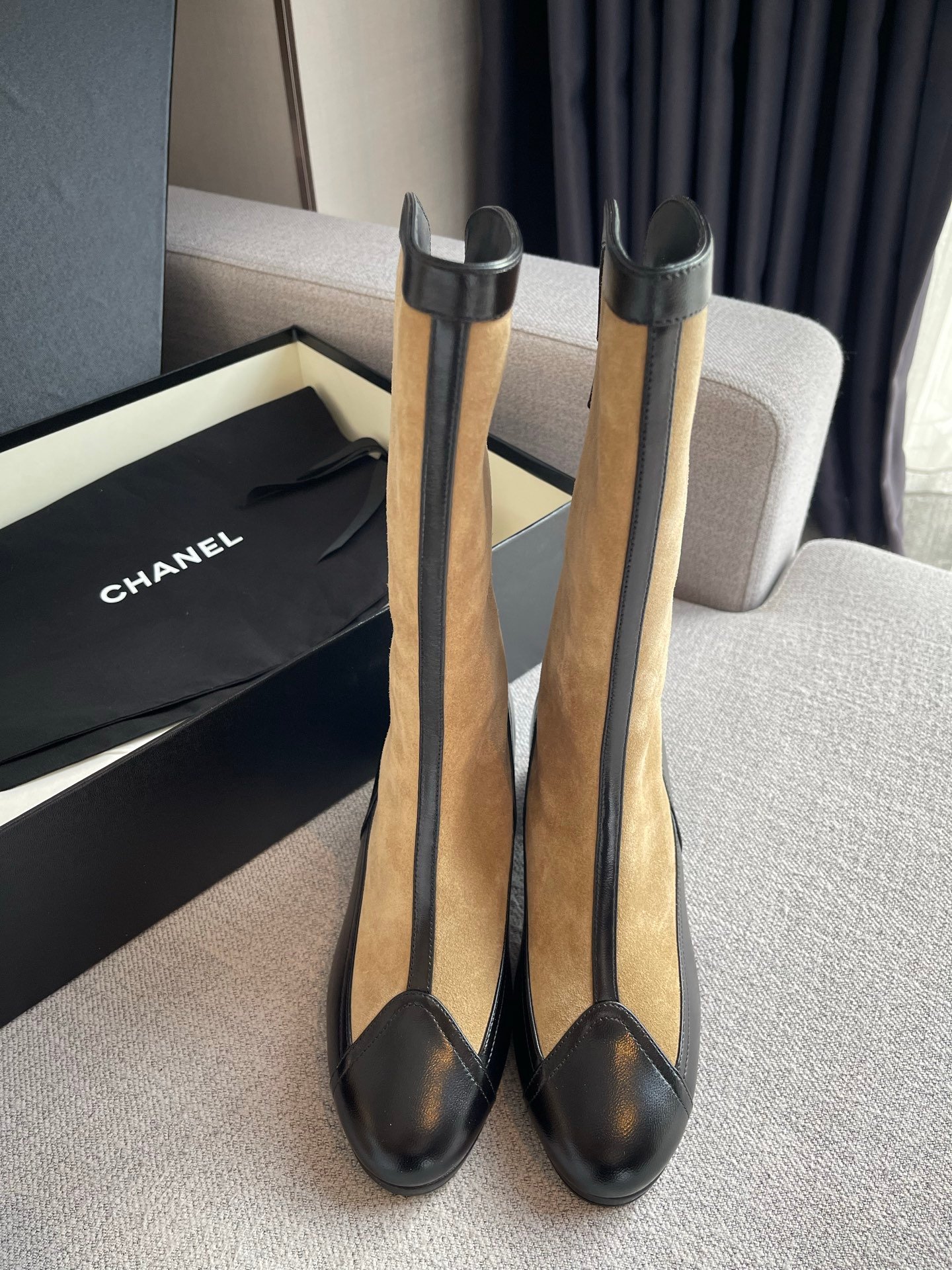 Chanel suede leather boots L92502 - Image 5