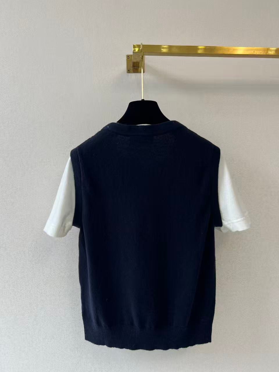 MIU MIU | Cashmere Argyle Short Sleeve Sweater d100604 - Image 5