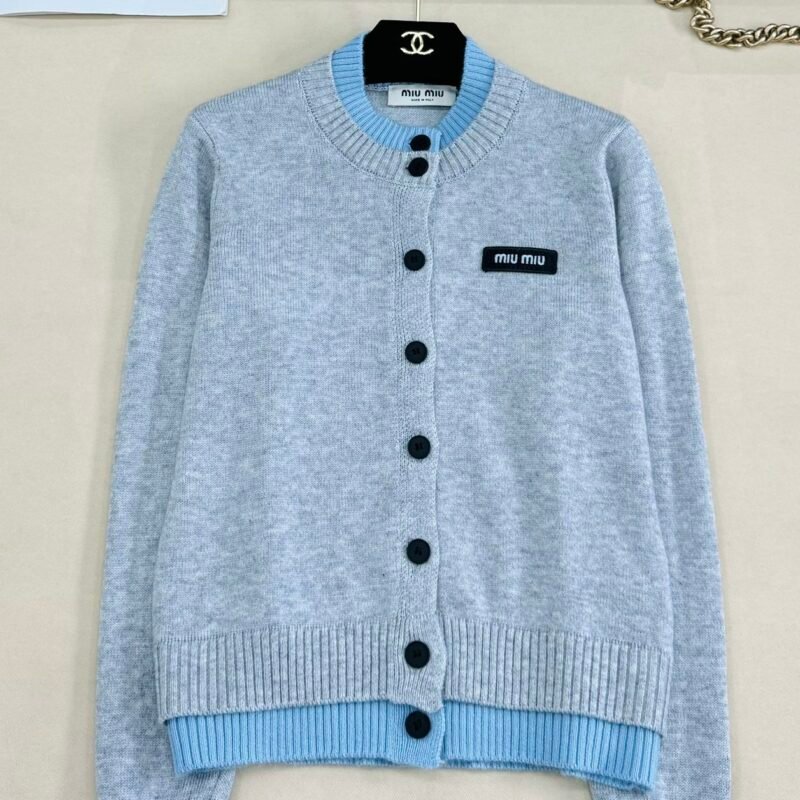 Miu Miu knitted faux two-piece long-sleeved top D102903