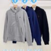 Polo fleece zip-up hoodie D100305