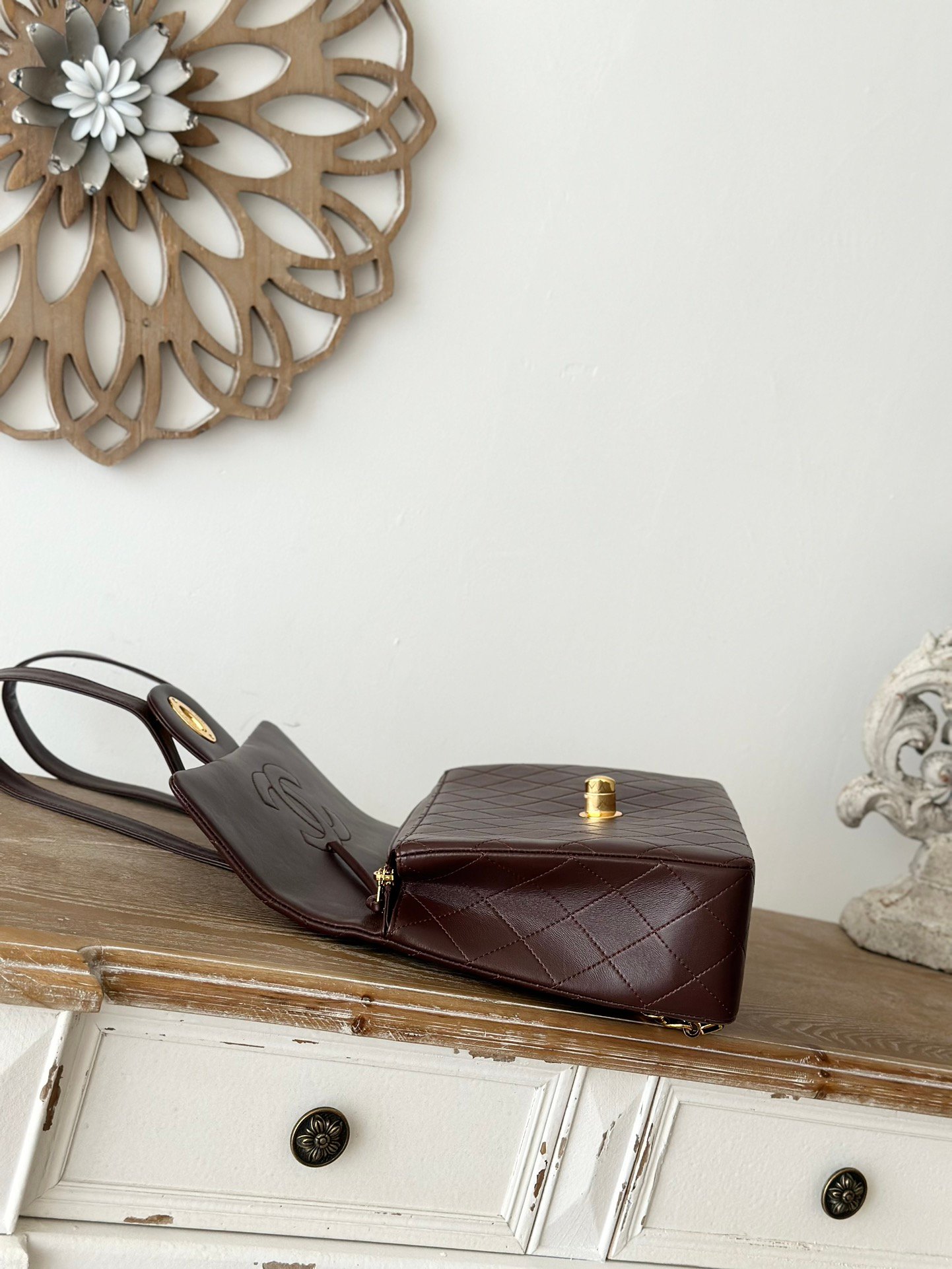 CHANEL Retro quilted single-layer flap leather handbag L100902 - Image 9