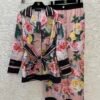 DG Rose Print Sleepwear Set for Home Use D100301