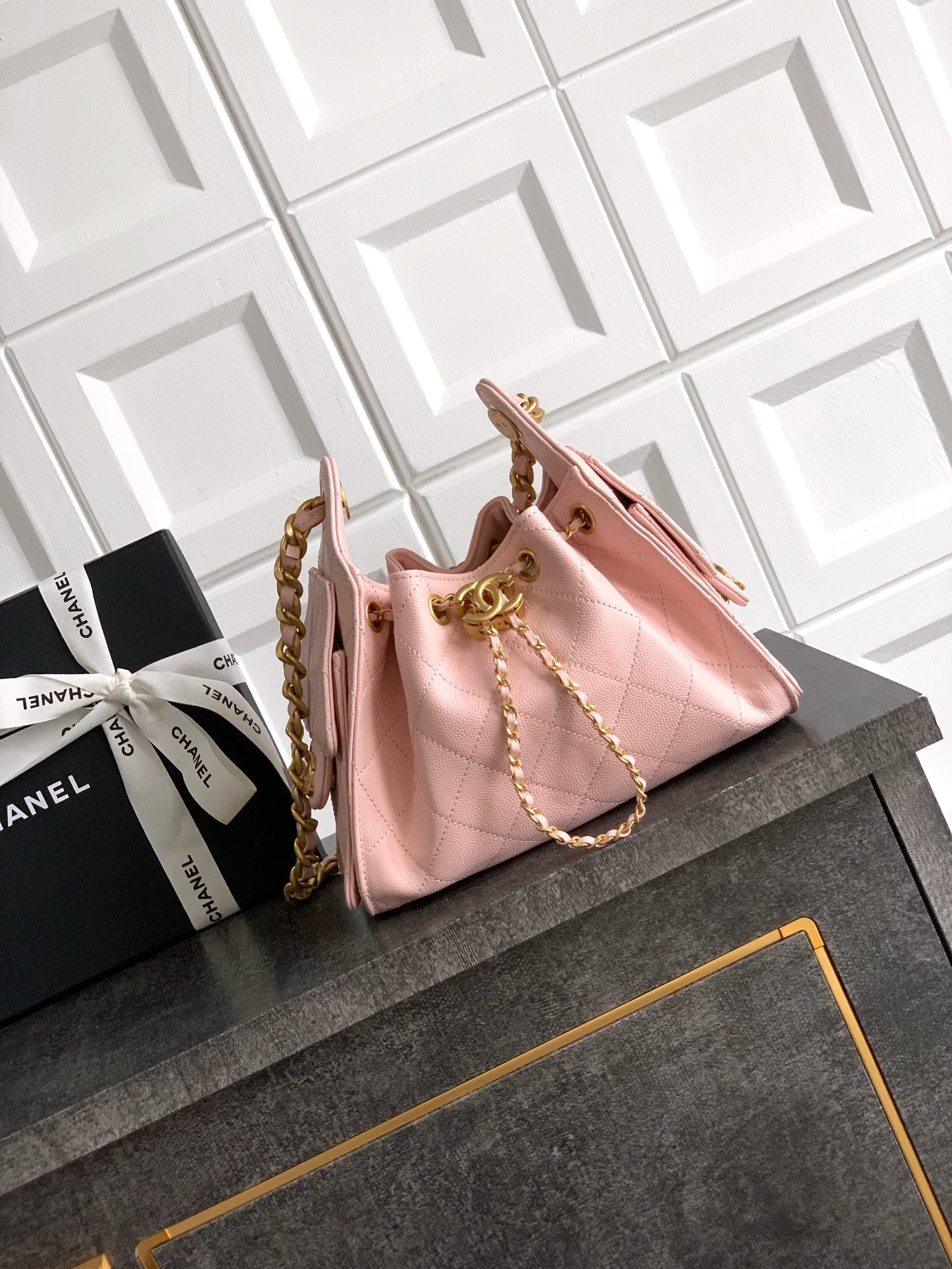 CHANEL Caviar Quilted Small Chanel 25 Handbag L100602 - Image 2