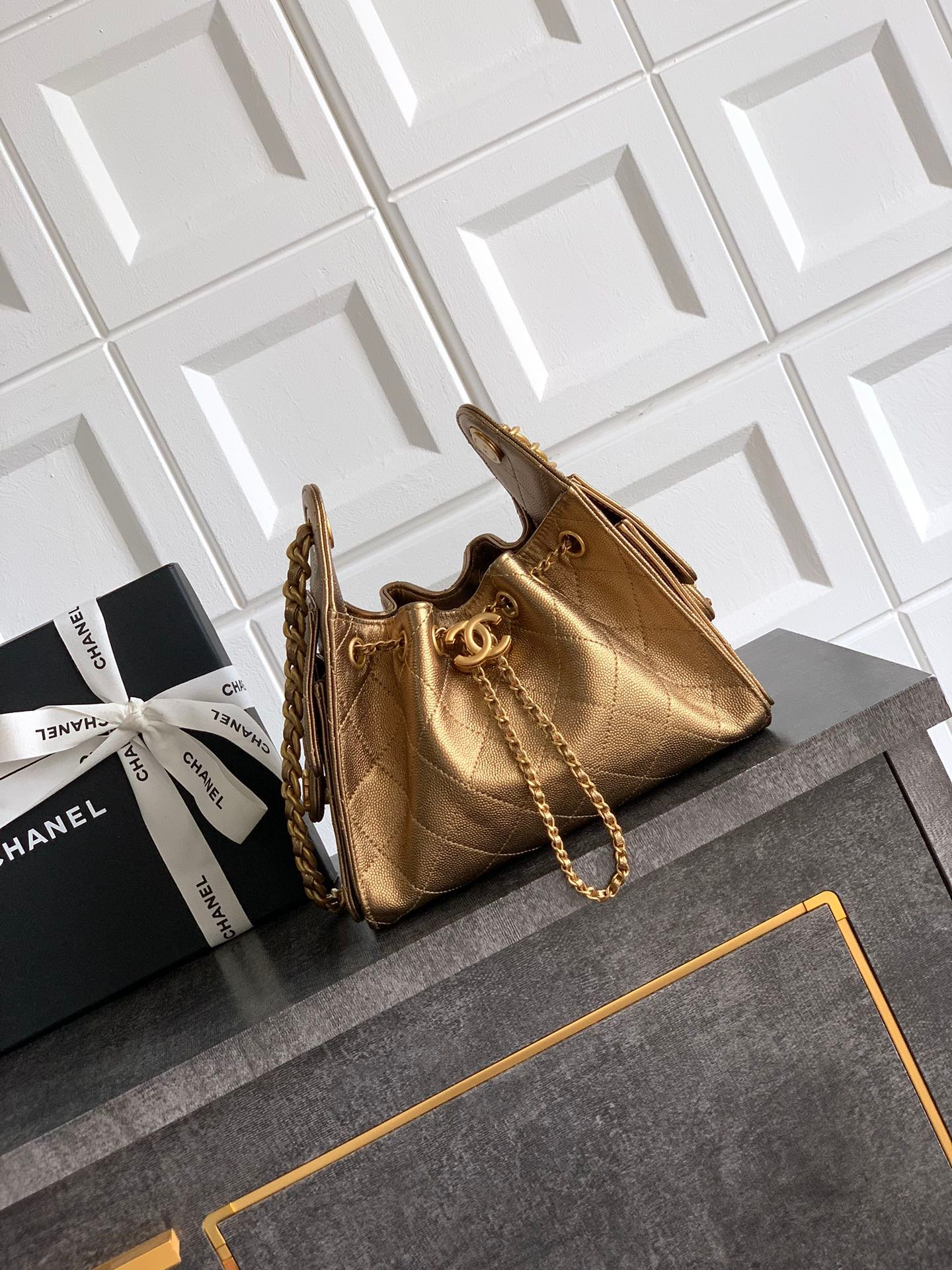CHANEL Caviar Quilted Small Chanel 25 Handbag L100602 - Image 3