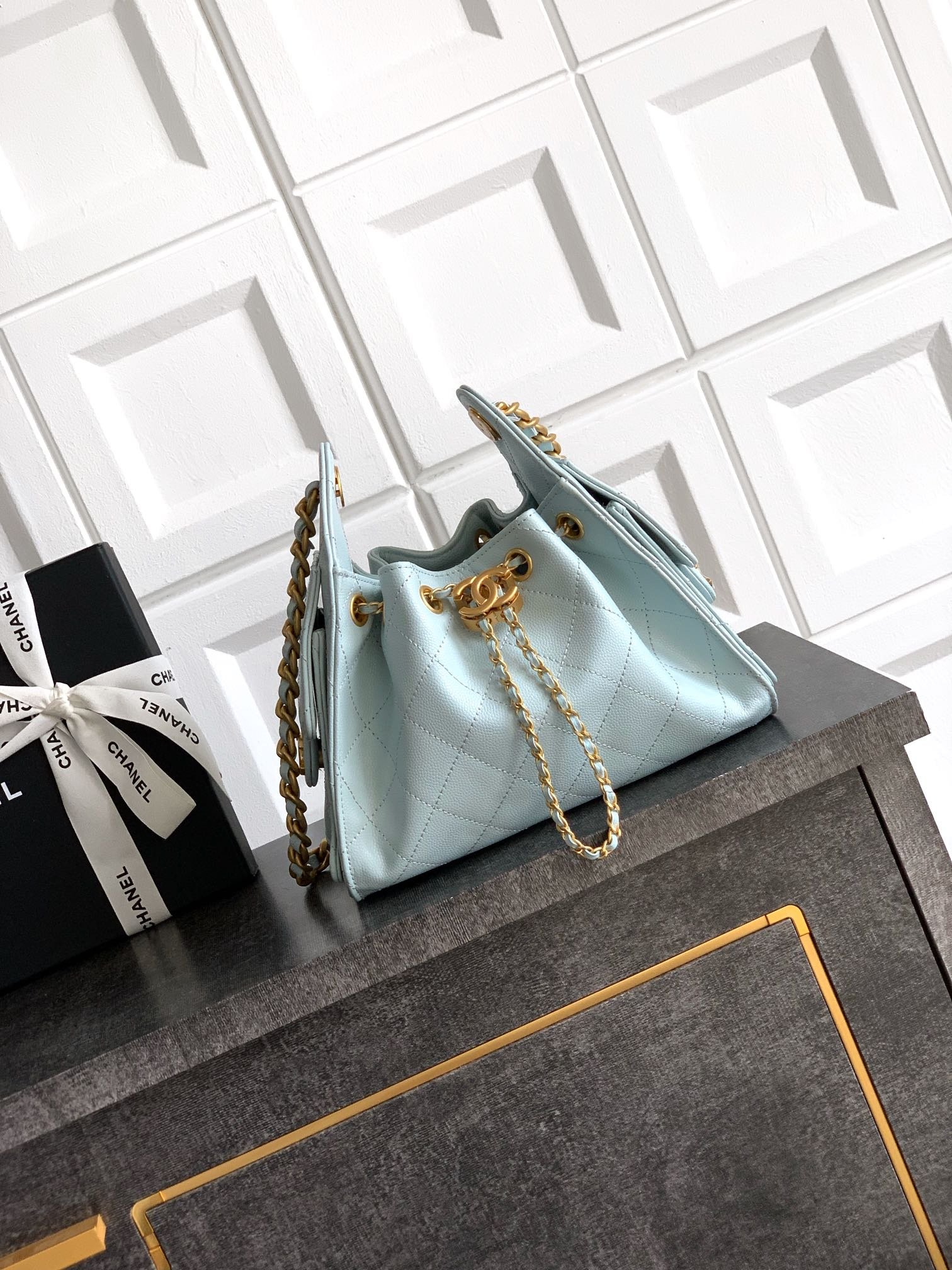 CHANEL Caviar Quilted Small Chanel 25 Handbag L100602 - Image 6