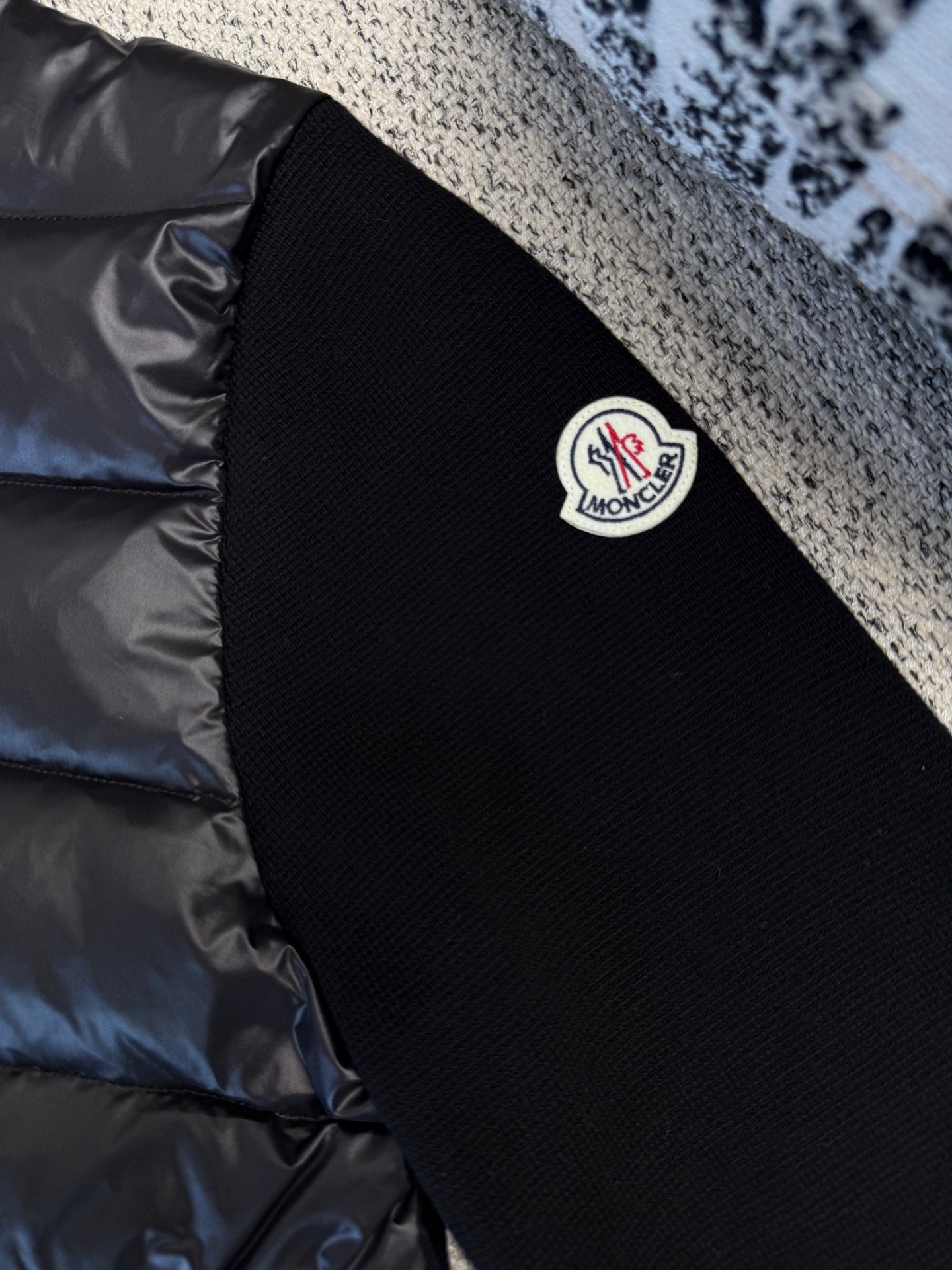 Moncler Black Padded Wool Zip-Up Cardigan 100701 - Image 7