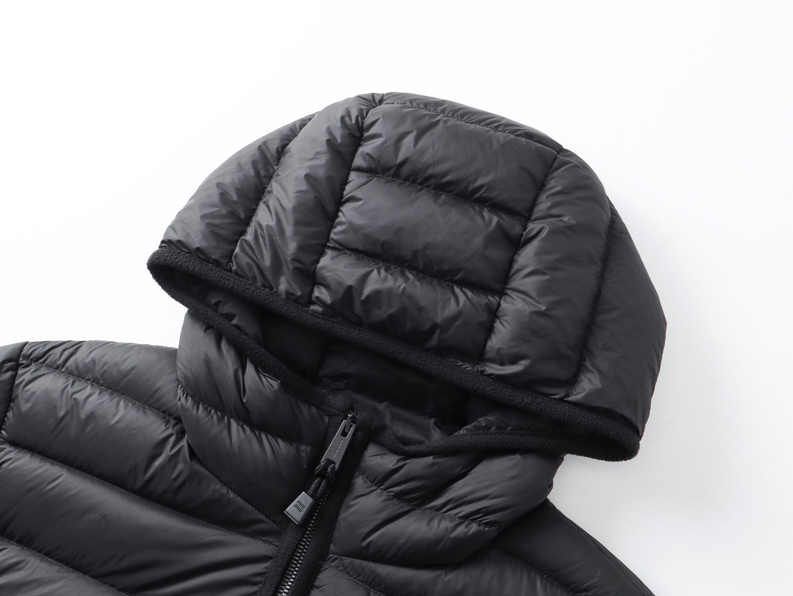 Miu Miu Pongé Down Hoodie Jacket 100802 - Image 5