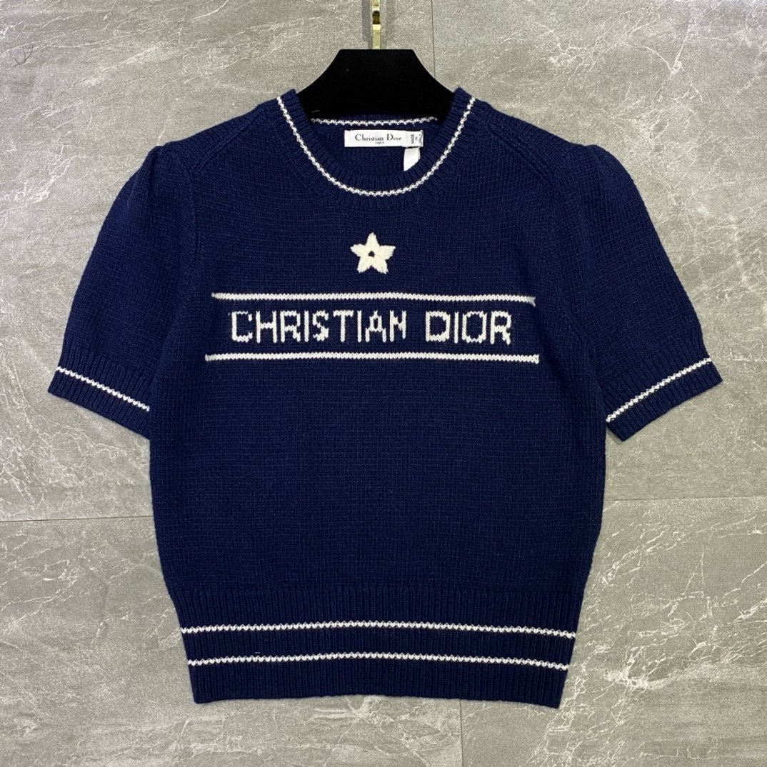 Dior jacquard lucky star letter knitted sweater D101301 - Image 2