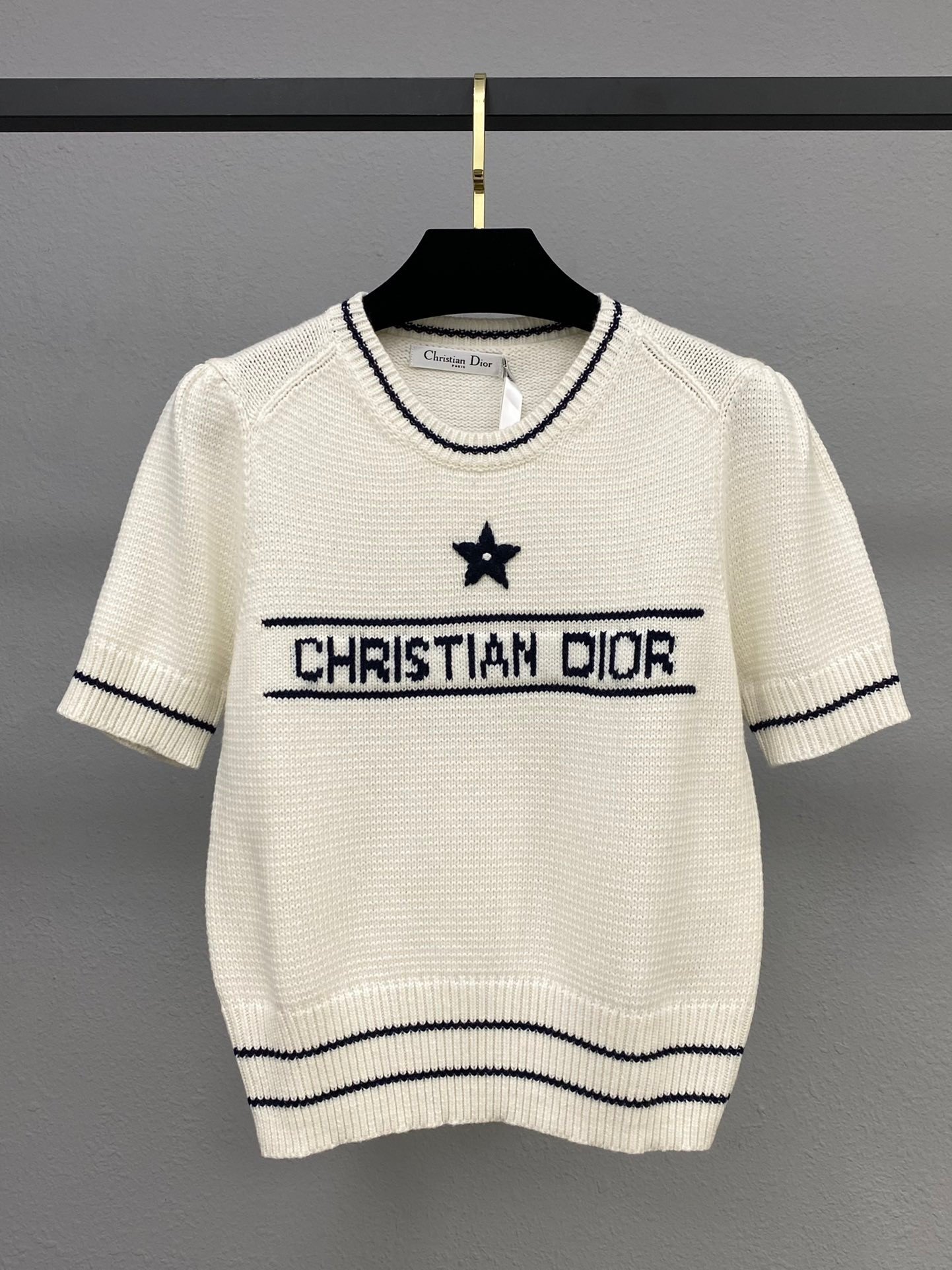 Dior jacquard lucky star letter knitted sweater D101301 - Image 3