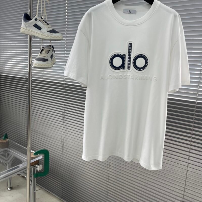 ALO Loose and three-dimensional printed short-sleeved T-shirt 101301