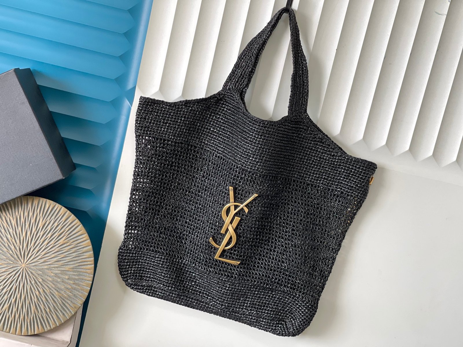 YSL Raffia Straw Bag L101601 - Image 3