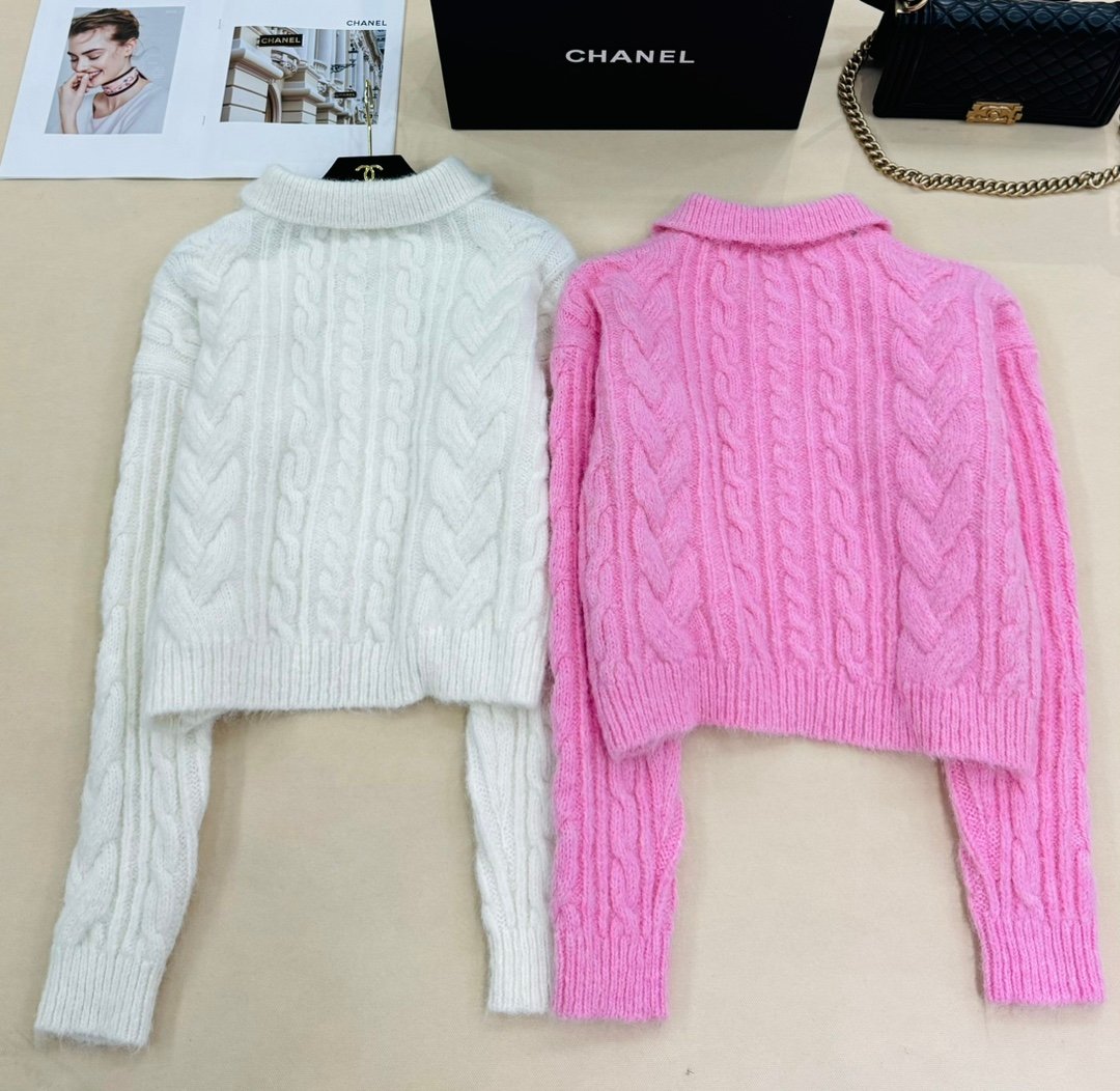 Celine knitted collar long-sleeved shirt D102103 - Image 7