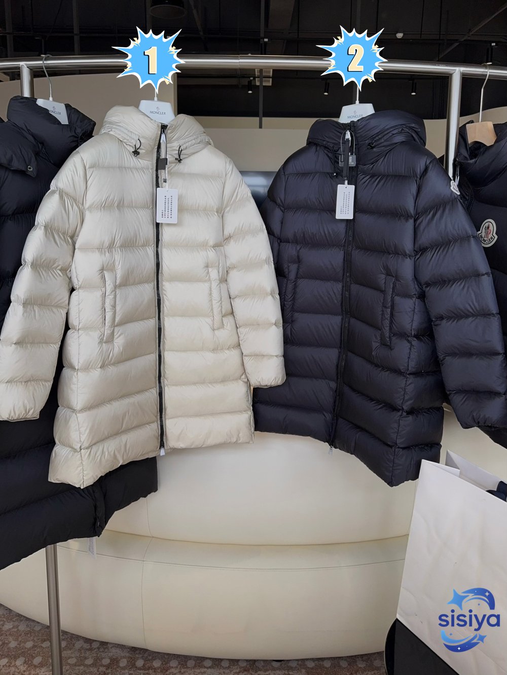 Moncler Suyenne Hooded Mid-Length Down Jacket D102601
