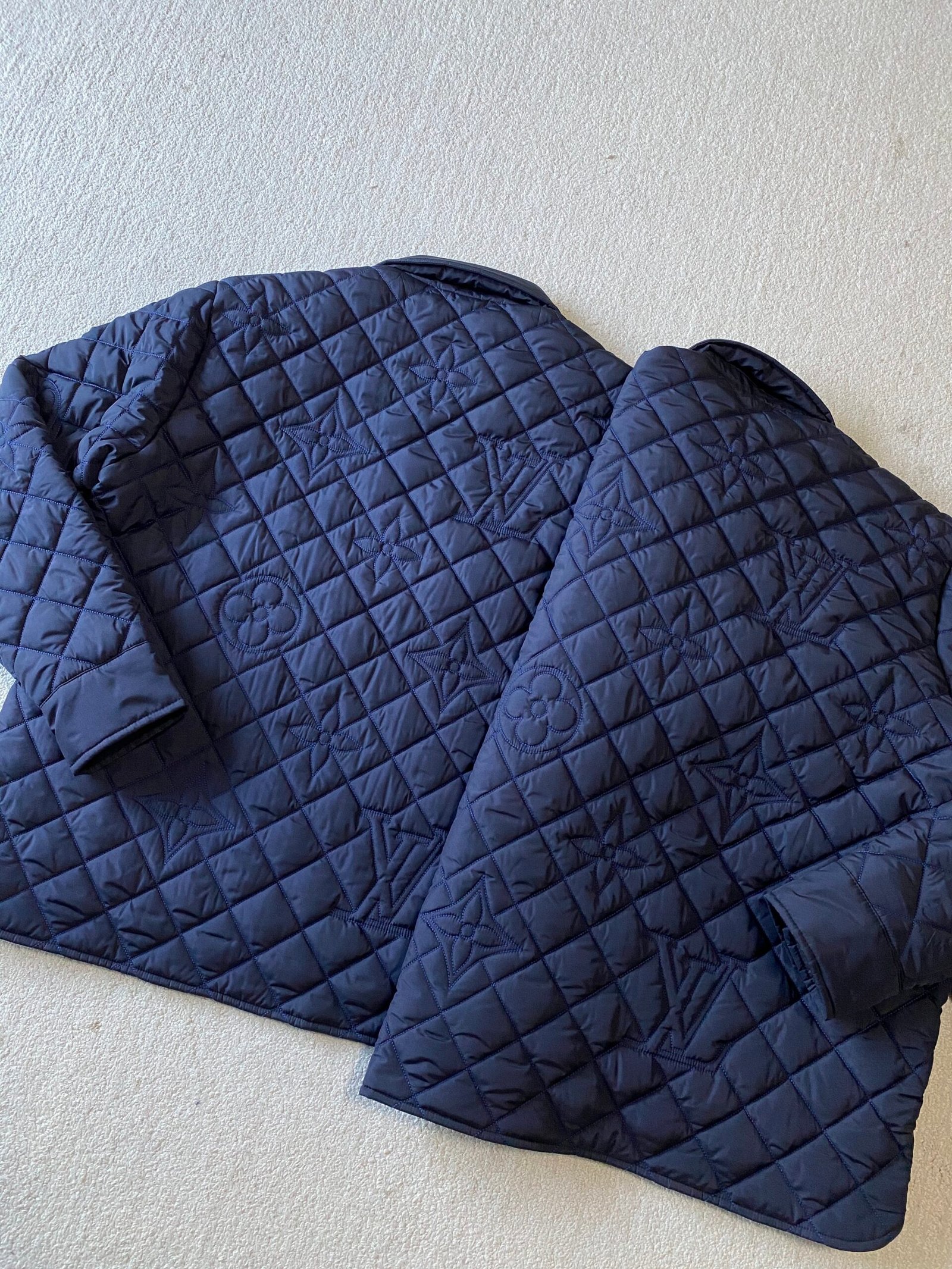 LV Plaid Cotton Jacket with Collar 103002 - Image 3