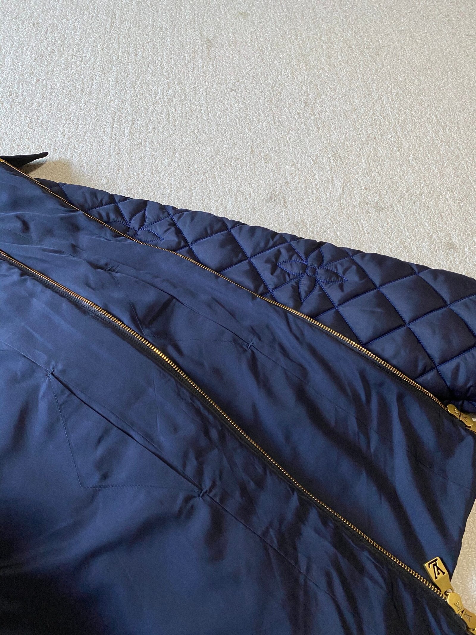 LV Plaid Cotton Jacket with Collar 103002 - Image 7