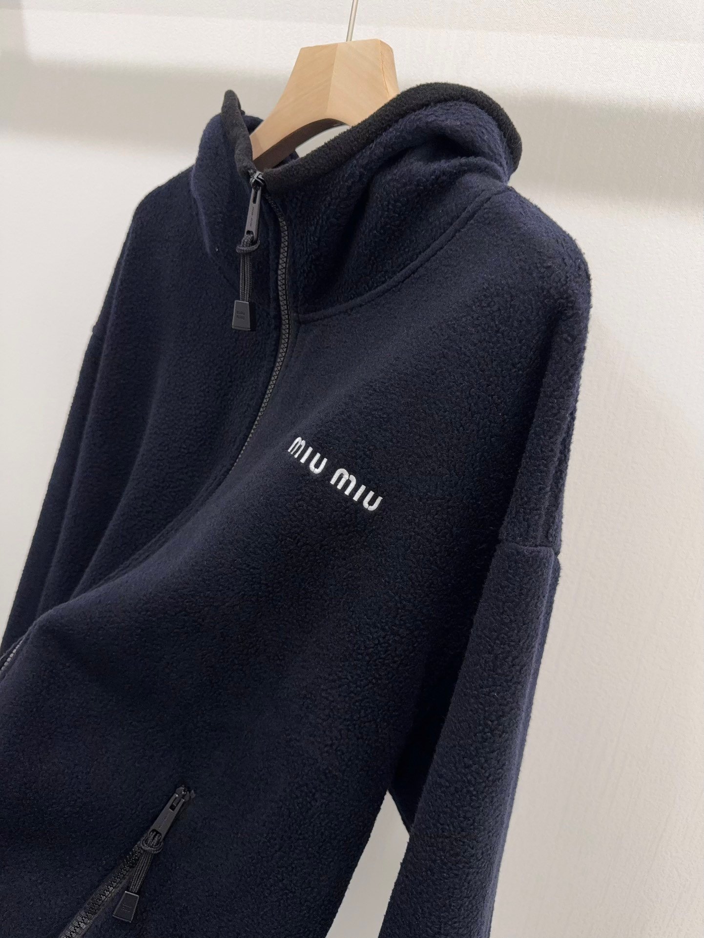 MiuMiu woolen knit button-up hooded sweater jacket D103103 - Image 6