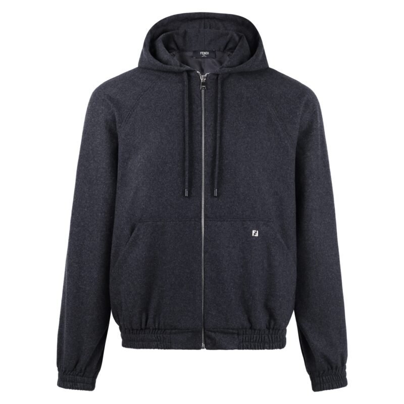 FENDI Hooded Zippered Cashmere Sport Coat 110101