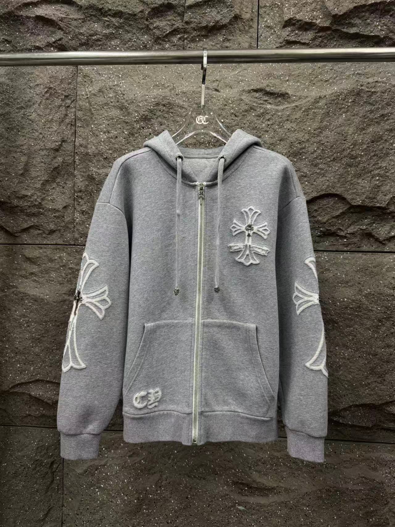 Chrome Hearts Zippered Hooded Sweatshirt 110801