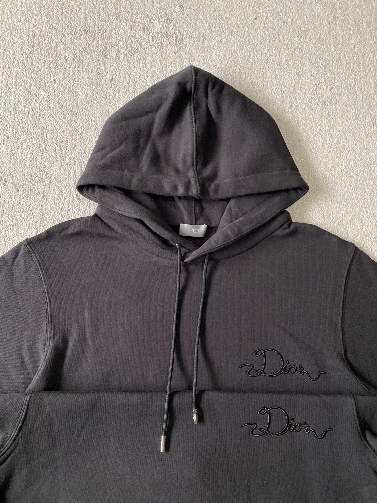 Dior CD Icon Hooded Sweatshirt Black 111001 - Image 3