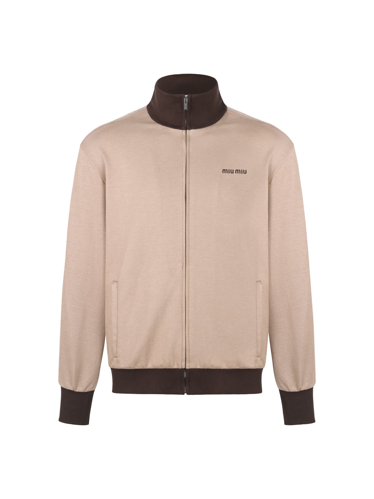 Miu Miu Jersey Zipper Sweatshirt 111004