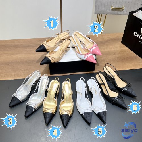 Chanel Pointed-Toe High-Heeled Sandals L112107