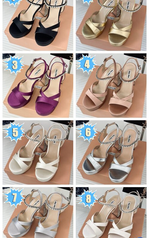 MIU MIU Beaded Thick-Topped Sandals L110511