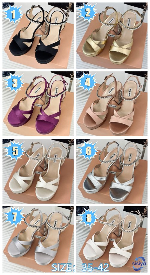 MIU MIU Beaded Thick-Topped Sandals L110511