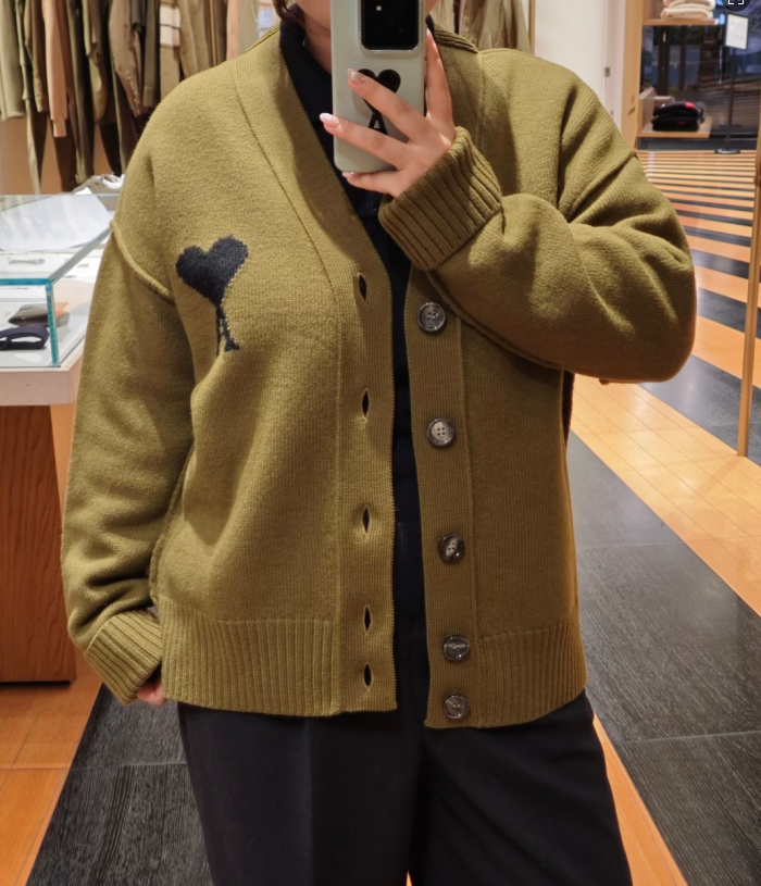 Ami Paris Ami De Coeur bronze cardigan D112201 - Image 8