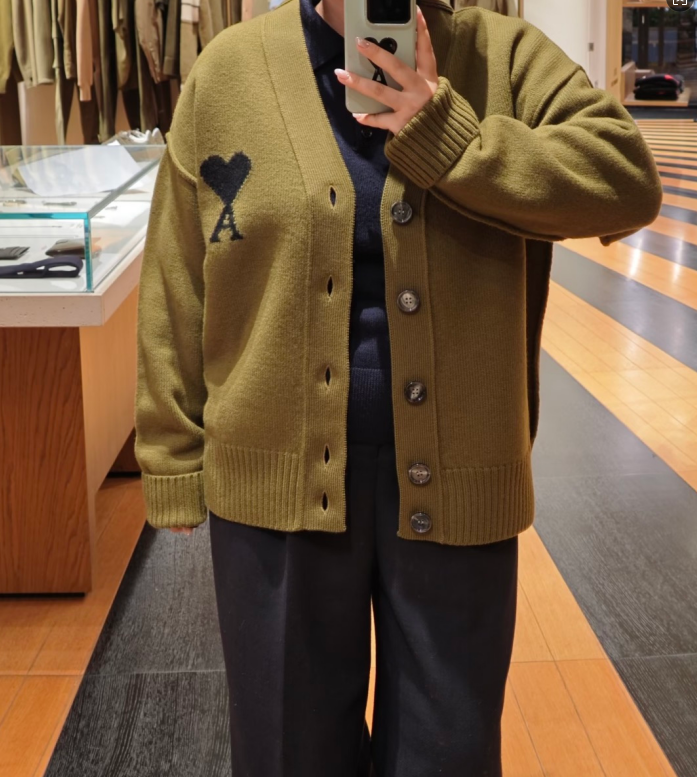 Ami Paris Ami De Coeur bronze cardigan D112201 - Image 7