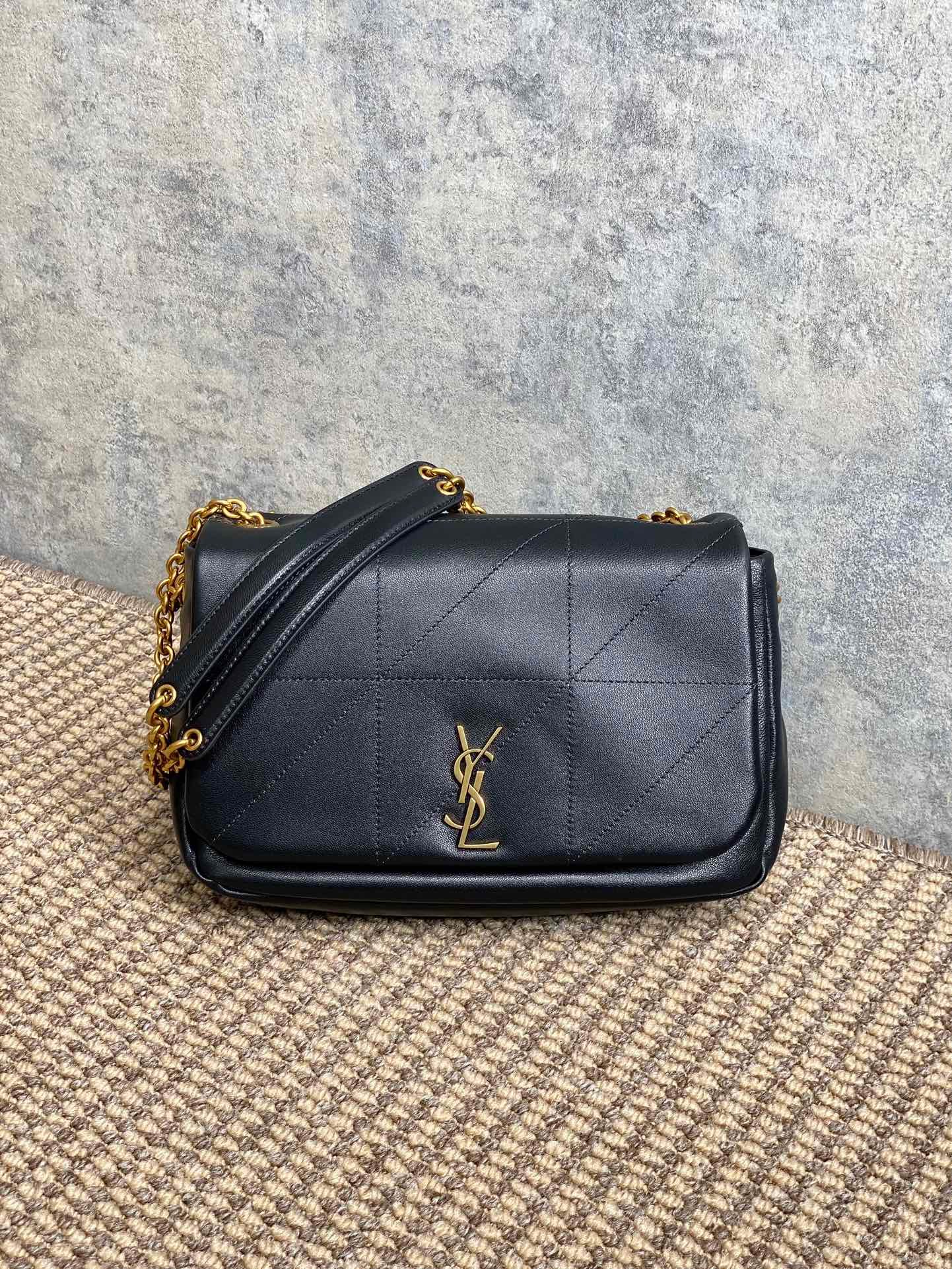 YSL Matte Glossy Metallic Shoulder Bag L110508 - Image 2