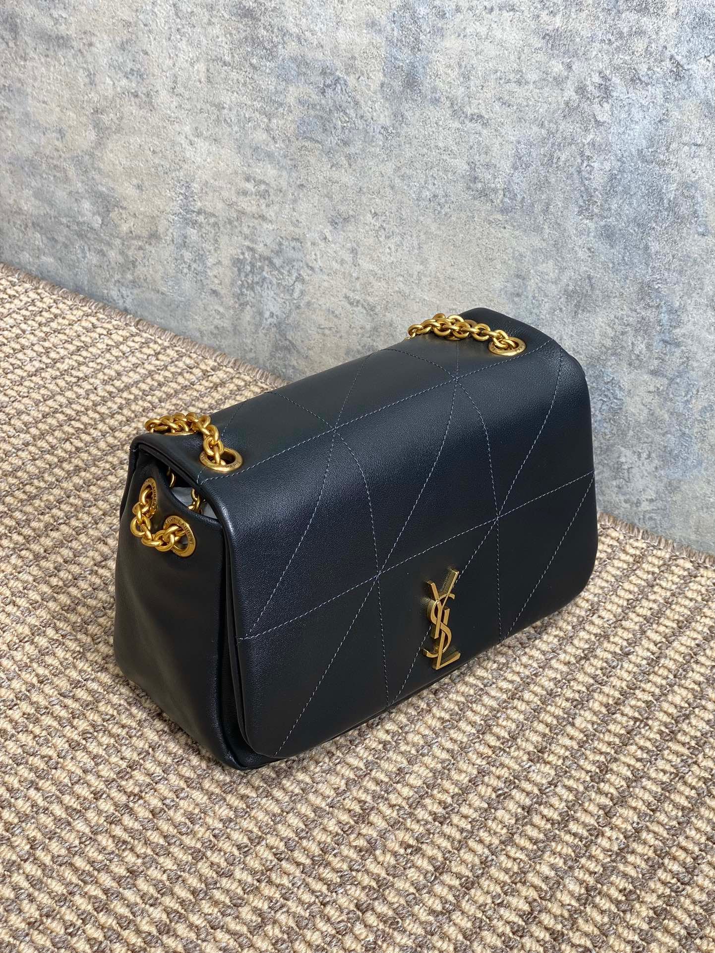 YSL Matte Glossy Metallic Shoulder Bag L110508 - Image 4