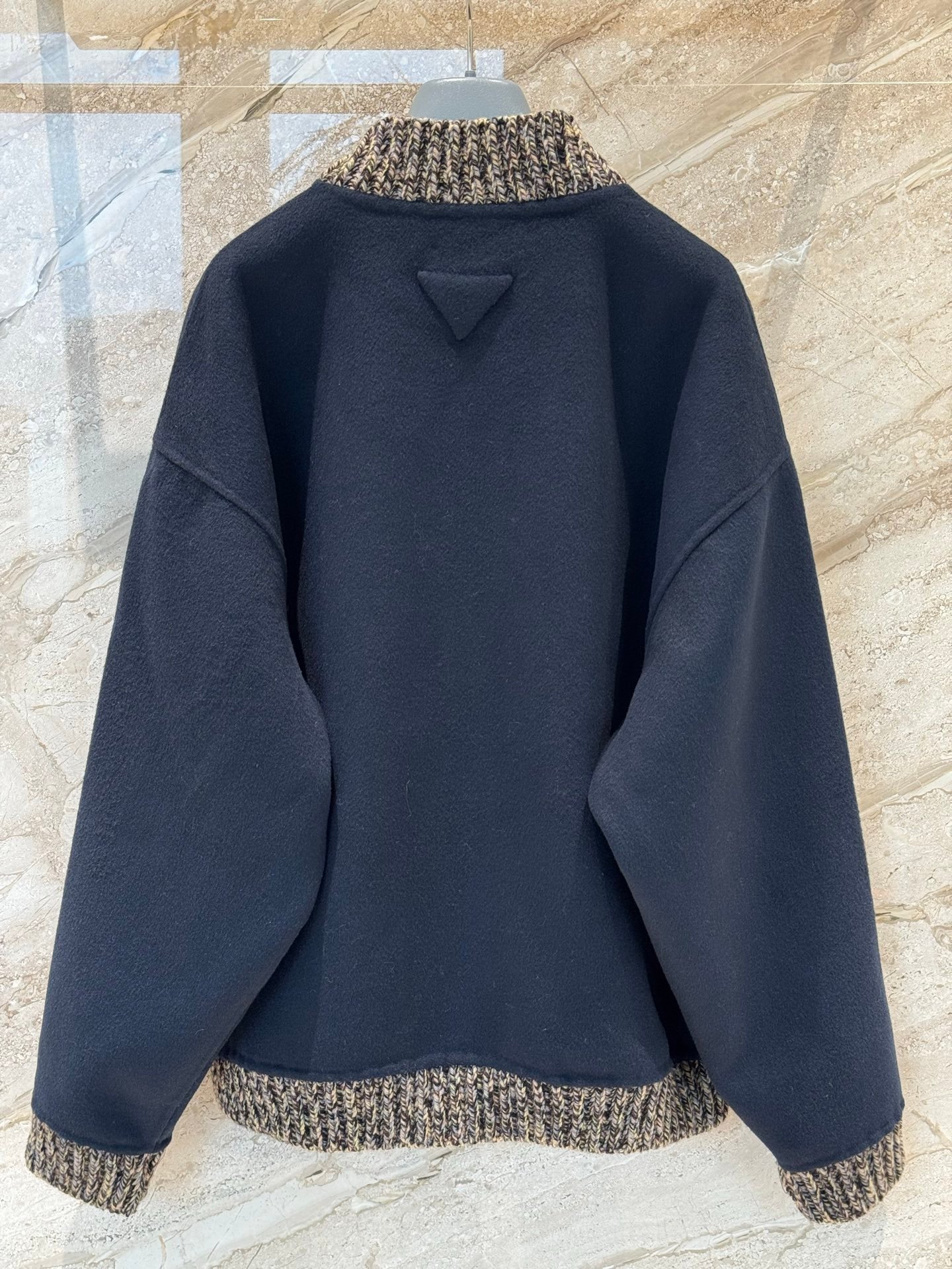 Prada knit-trimmed Wool Bomber Jacket D110702 - Image 4