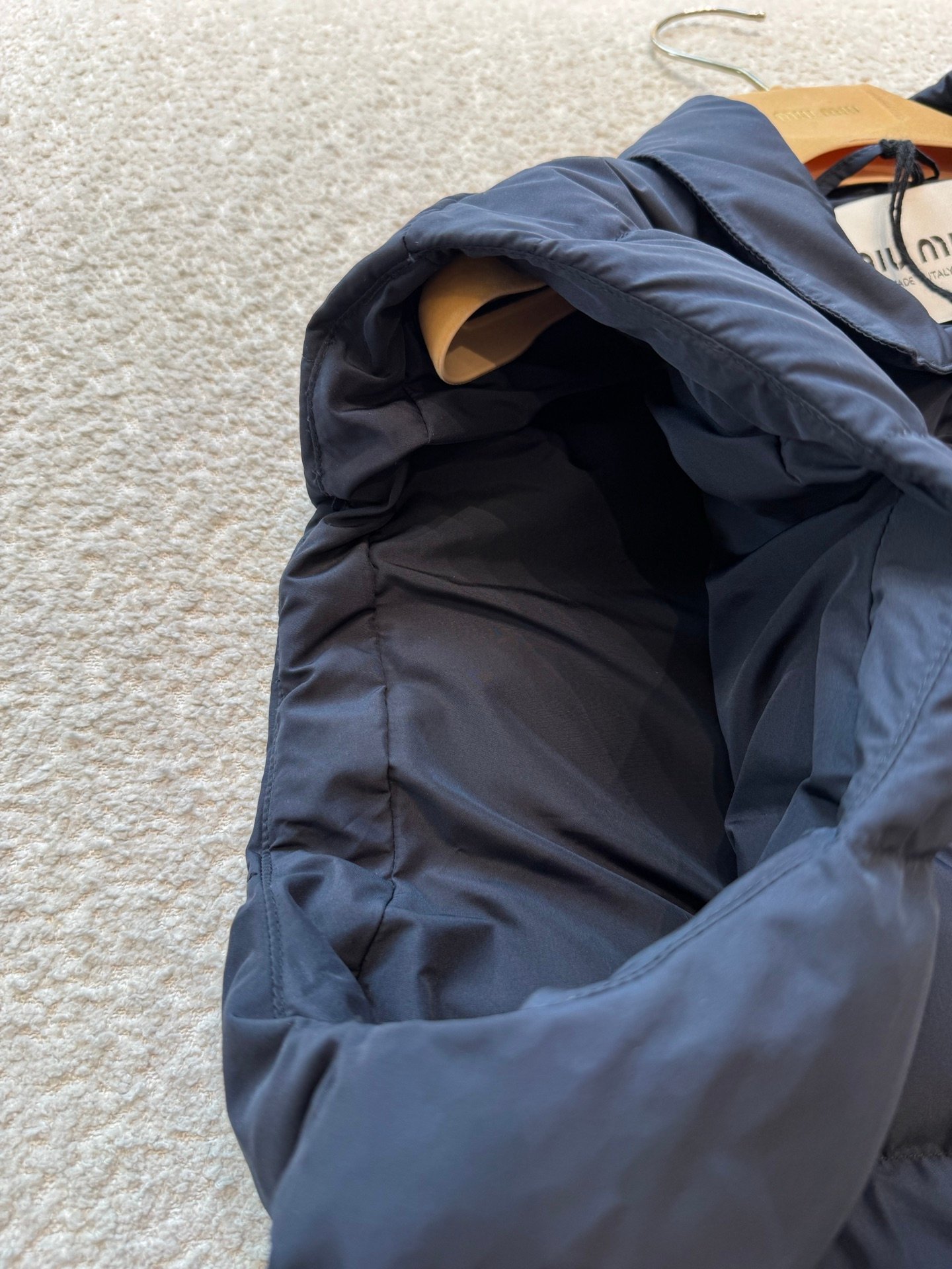 Miu Miu Technical Pongé and Leather Down Vest D110701 - Image 3