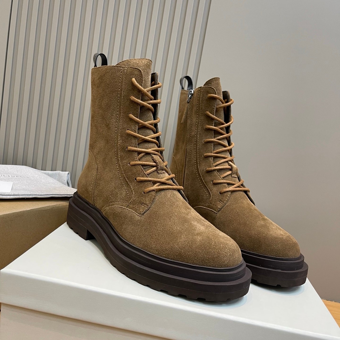 Brunello cucinelli Suede combat boots L110704 - Image 9