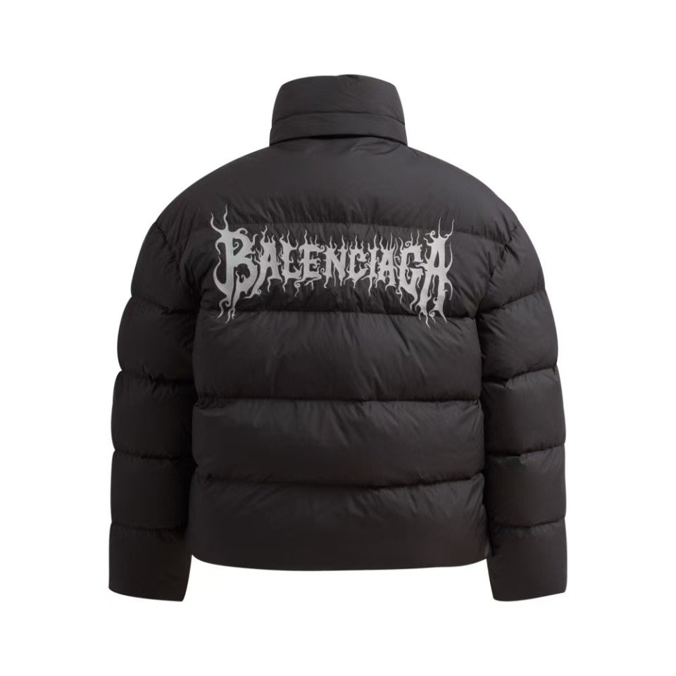 Balenciaga BB Puffer Jacket Black 110704 - Image 3