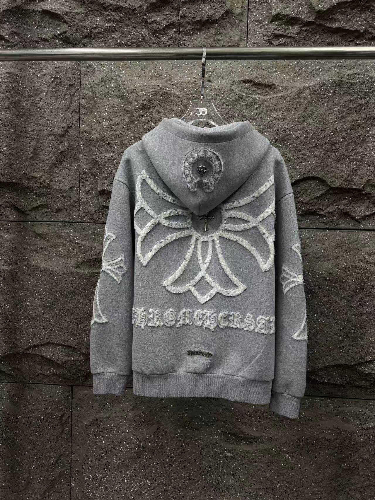Chrome Hearts Zippered Hooded Sweatshirt 110801 - Image 5