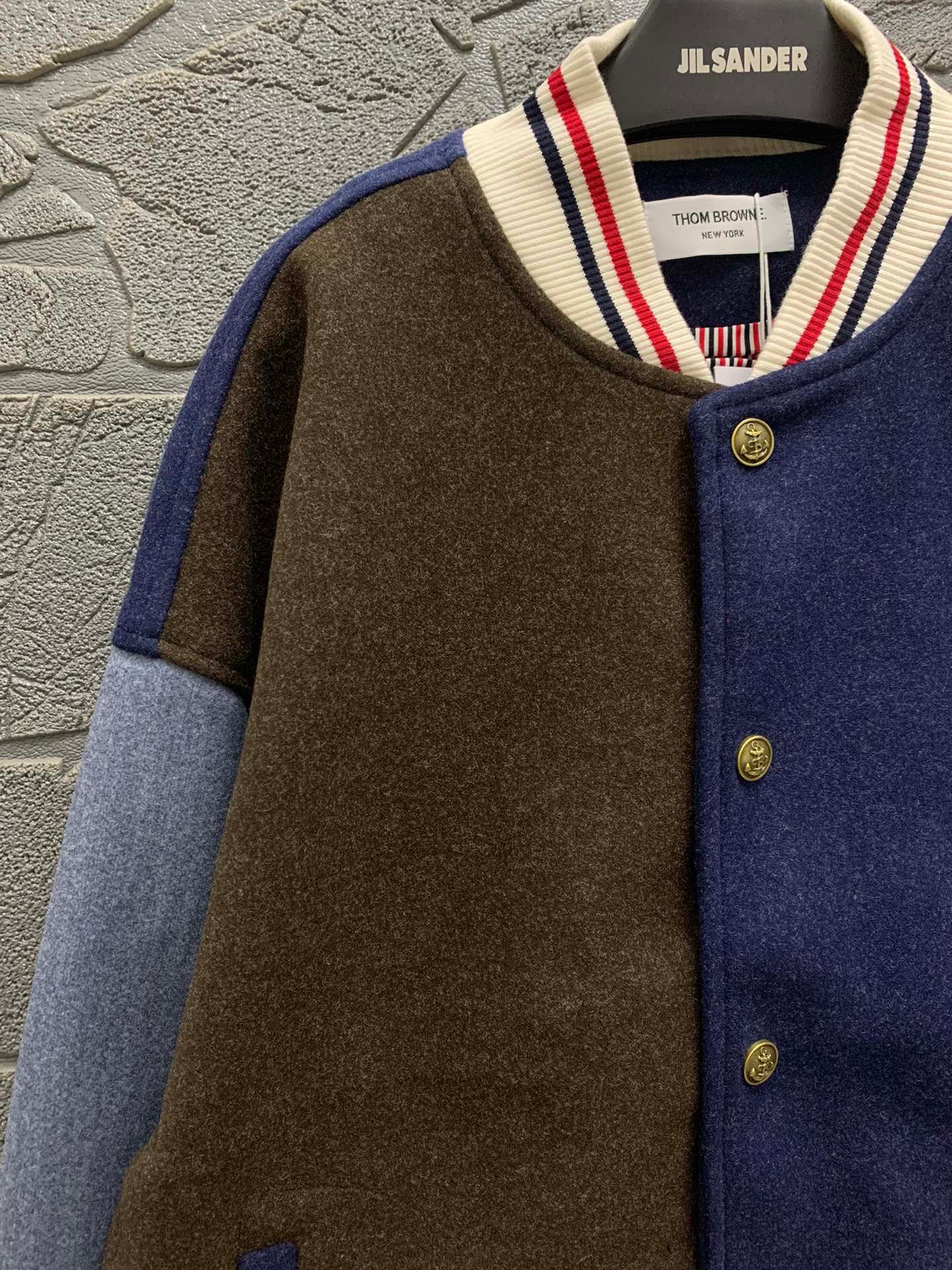 Thom Browne color-blocked baseball jacket 111002 - Image 8
