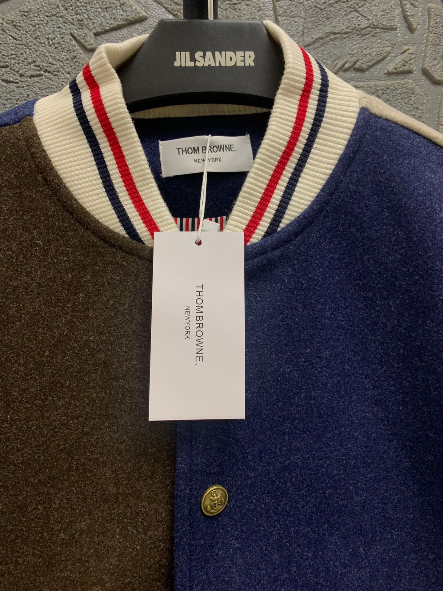 Thom Browne color-blocked baseball jacket 111002 - Image 7