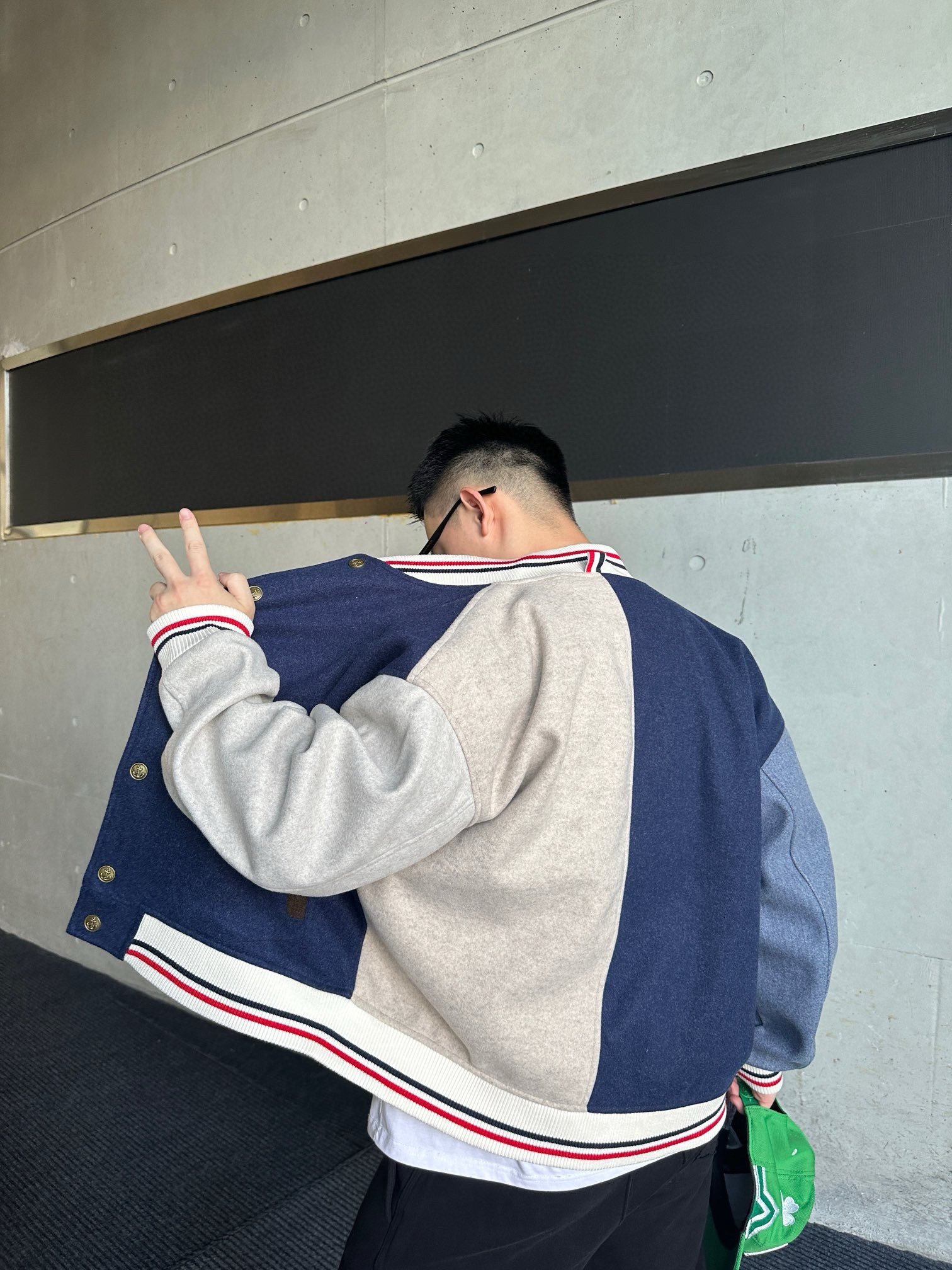 Thom Browne color-blocked baseball jacket 111002 - Image 9
