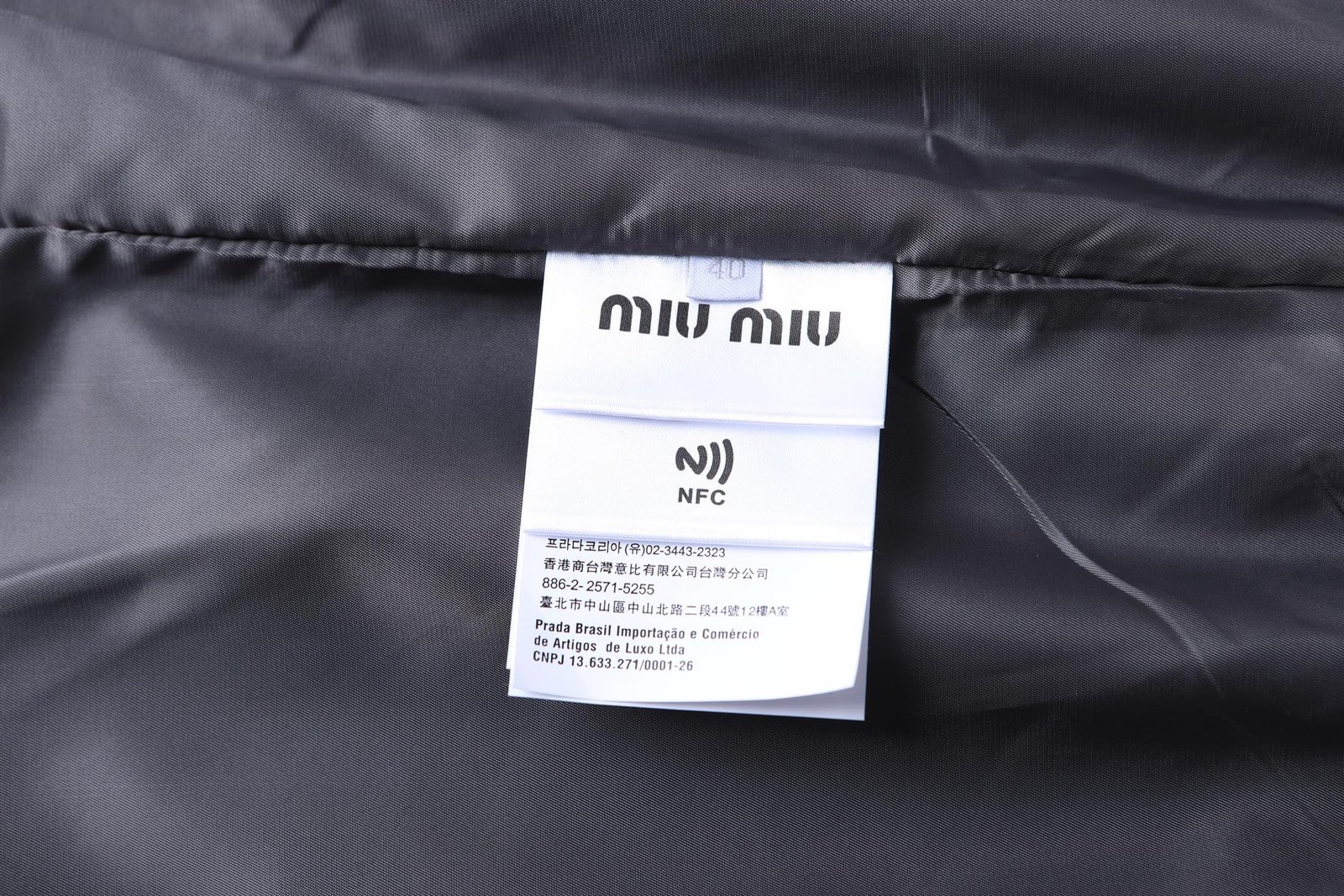 Miu Miu Logo Pinstripe Virgin Wool Track Jacket 111203 - Image 8
