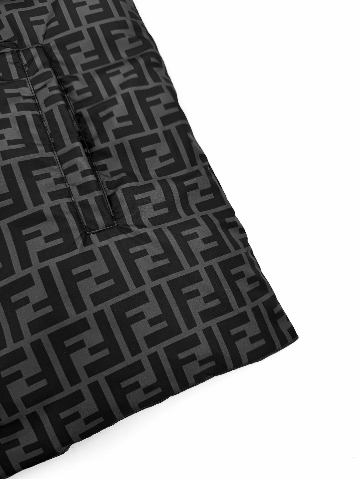 Fendi Zucca FF Logo Printed Puffer Coat 111305 - Image 5