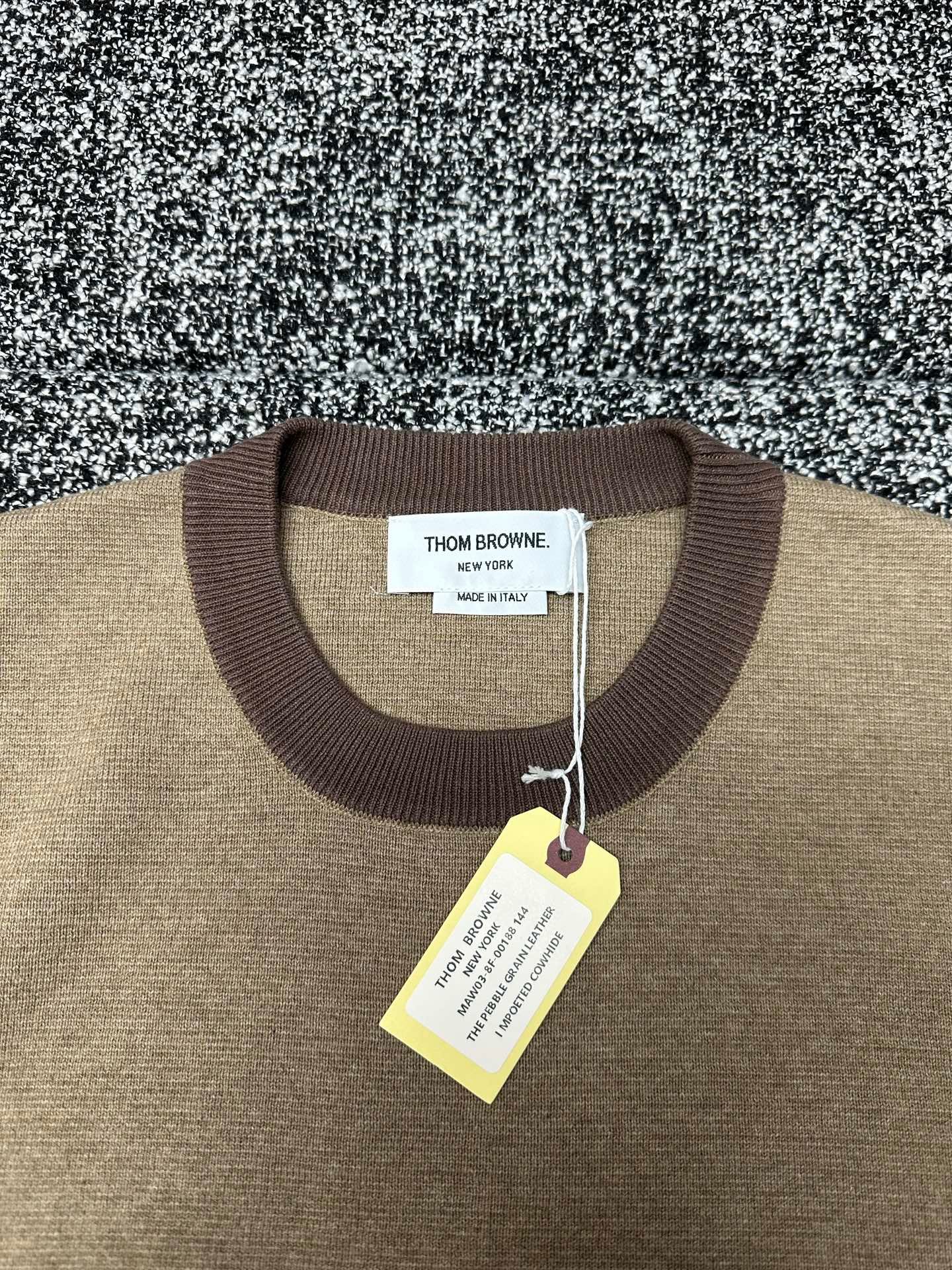 THOM BROWNE Milano Striped Cotton Sweater for Men 111405 - Image 4