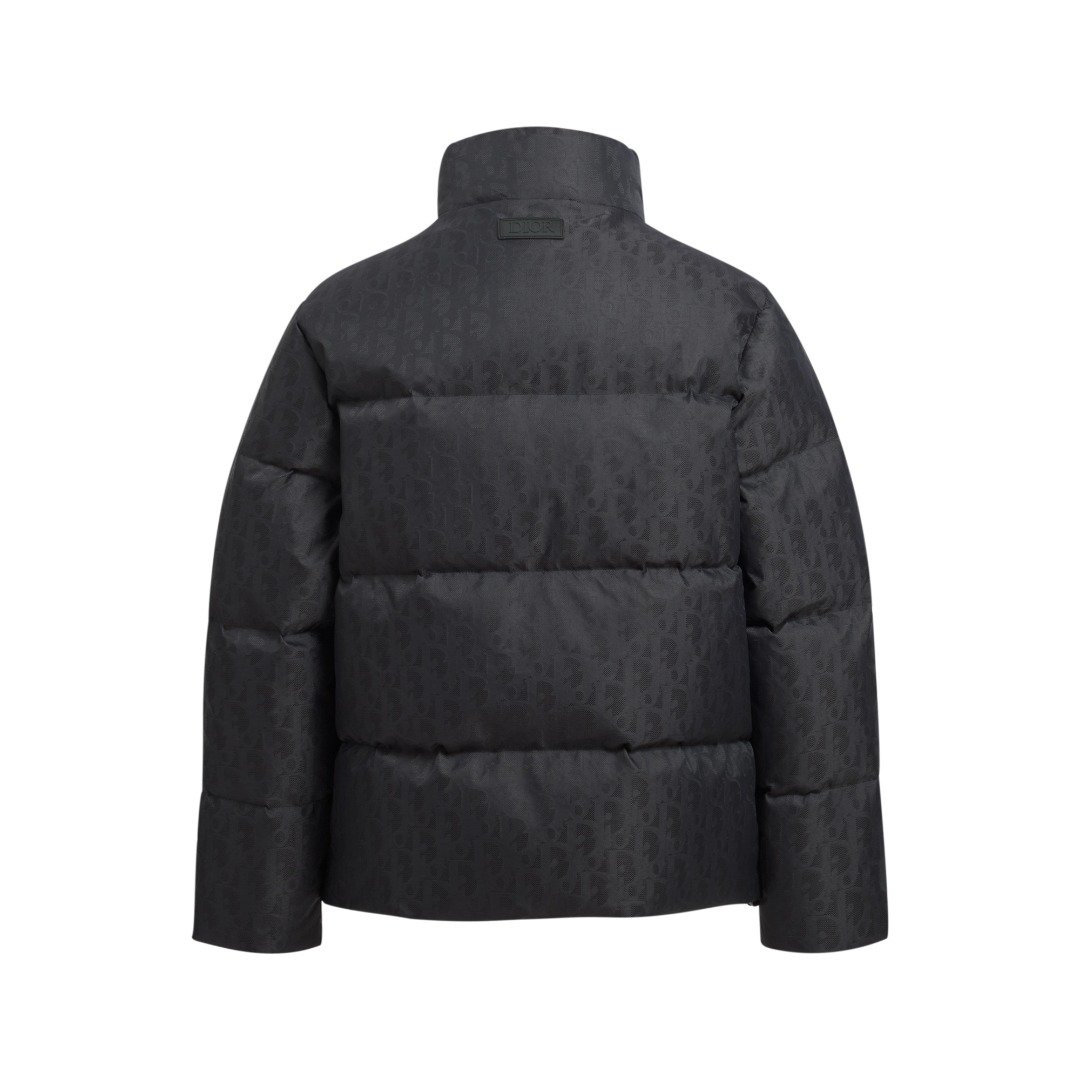 Dior Oblique Puffer Jacket Black Technical Jacquard 111506 - Image 3