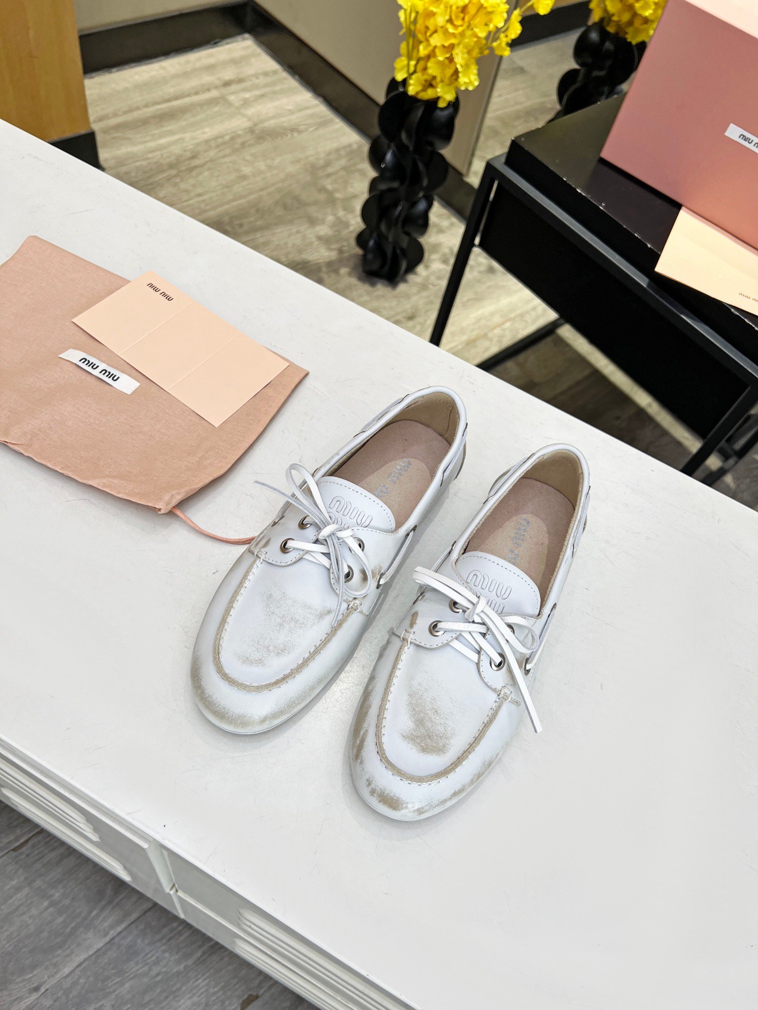 MiuMiu 25 Ballet Flat Black Leather, cowhide L111601 - Image 6