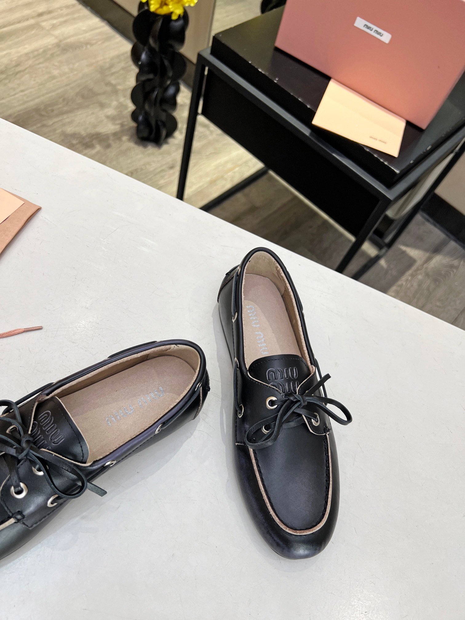 MiuMiu 25 Ballet Flat Black Leather, cowhide L111601 - Image 8