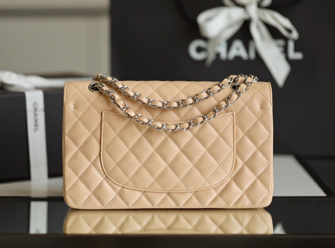 Chanel Classic Double Flap Beige Medium Handbag L111701 - Image 4