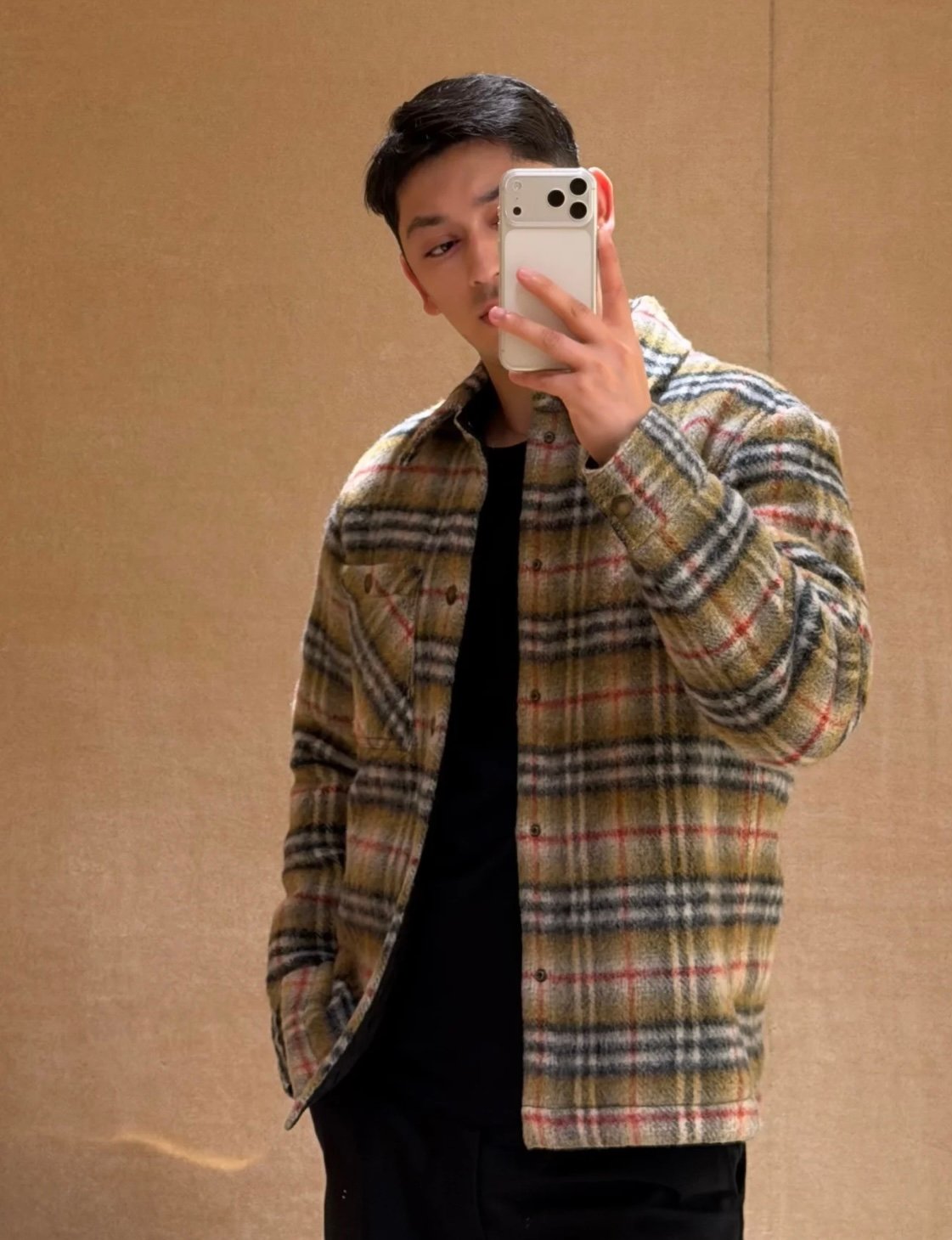 Burberry Men's Checked Wool Shirt Jacket 111802 - Image 10