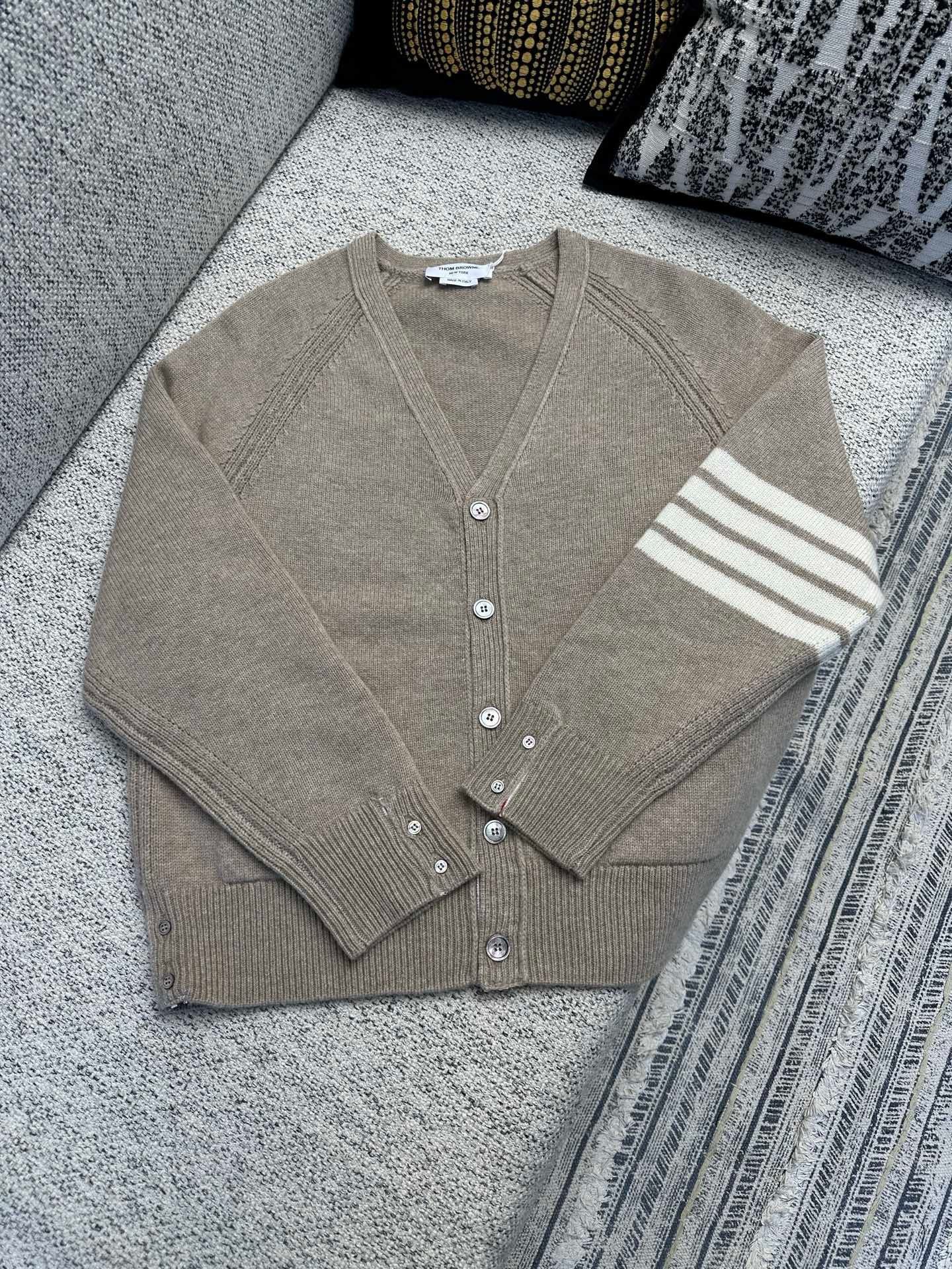 THOM BROWNE Striped Wool Sweater for Men 111809 - Image 3